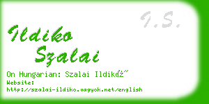 ildiko szalai business card